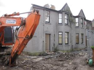 Houses at 158-160 Blackfen Road being demolished in April 2010