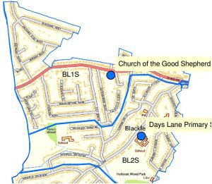 Blackfen and Lamorbey ward map. In fact the map, taken from Bexley Council's website in 2014, is an old one as it still shows the old library building in Cedar Avenue which closed in 2005.